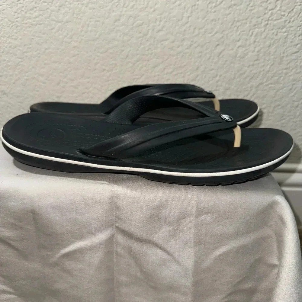 Crocs Unisex Crocband Flip Flop Sandal Black Size W12 M10